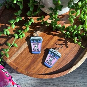 Halloween Horror Coffee Fiend Earrings